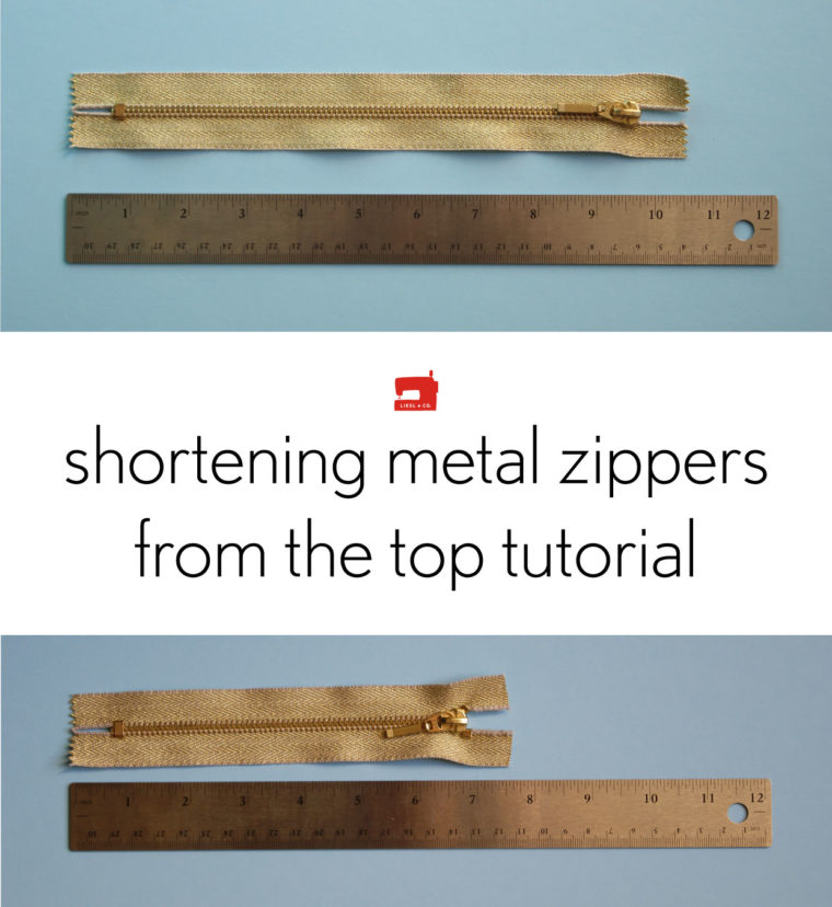 How to shorten a metal zipper