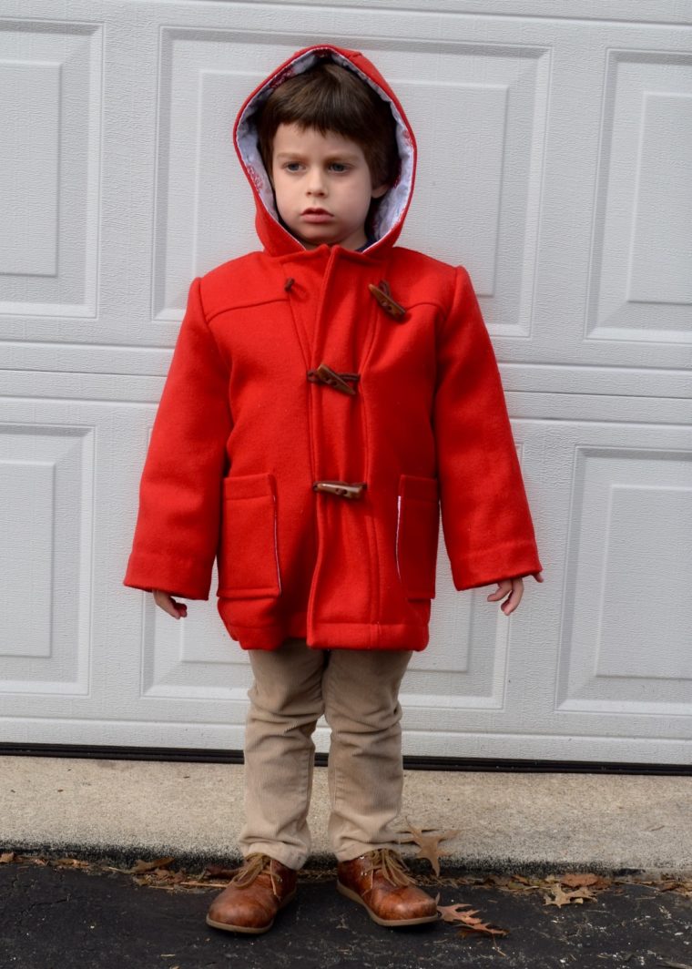 Classic red wool/cashmere School Days Jacket with Thinsulate interlining.