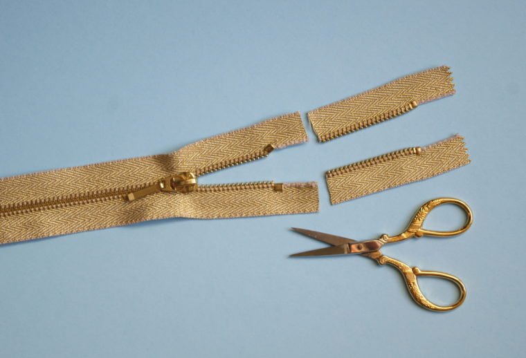 shortening metal zippers from the top