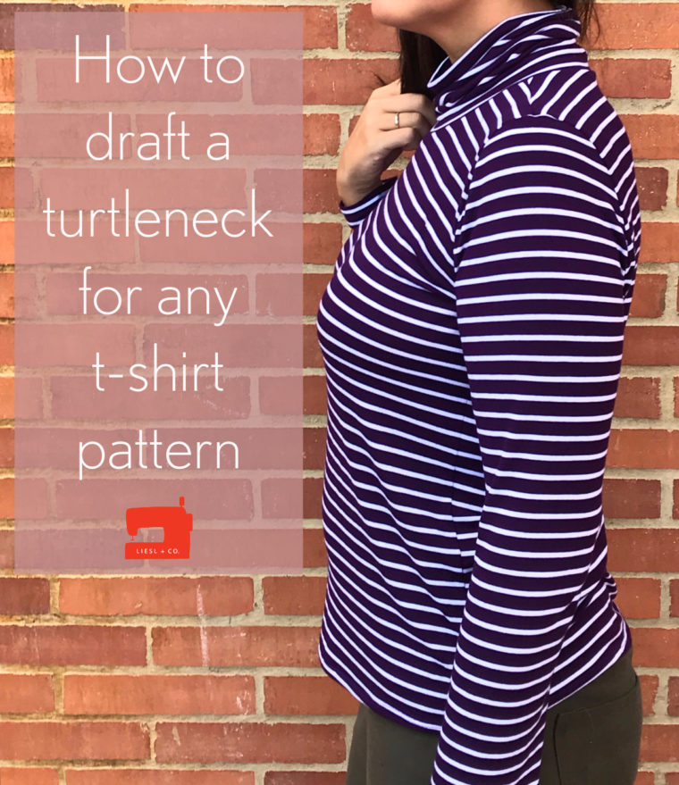 How to draft a turtleneck for any t-shirt pattern.