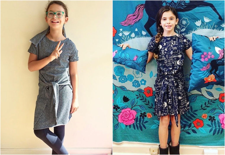 Teach kids to sew using our Girl on the Go sewing pattern!