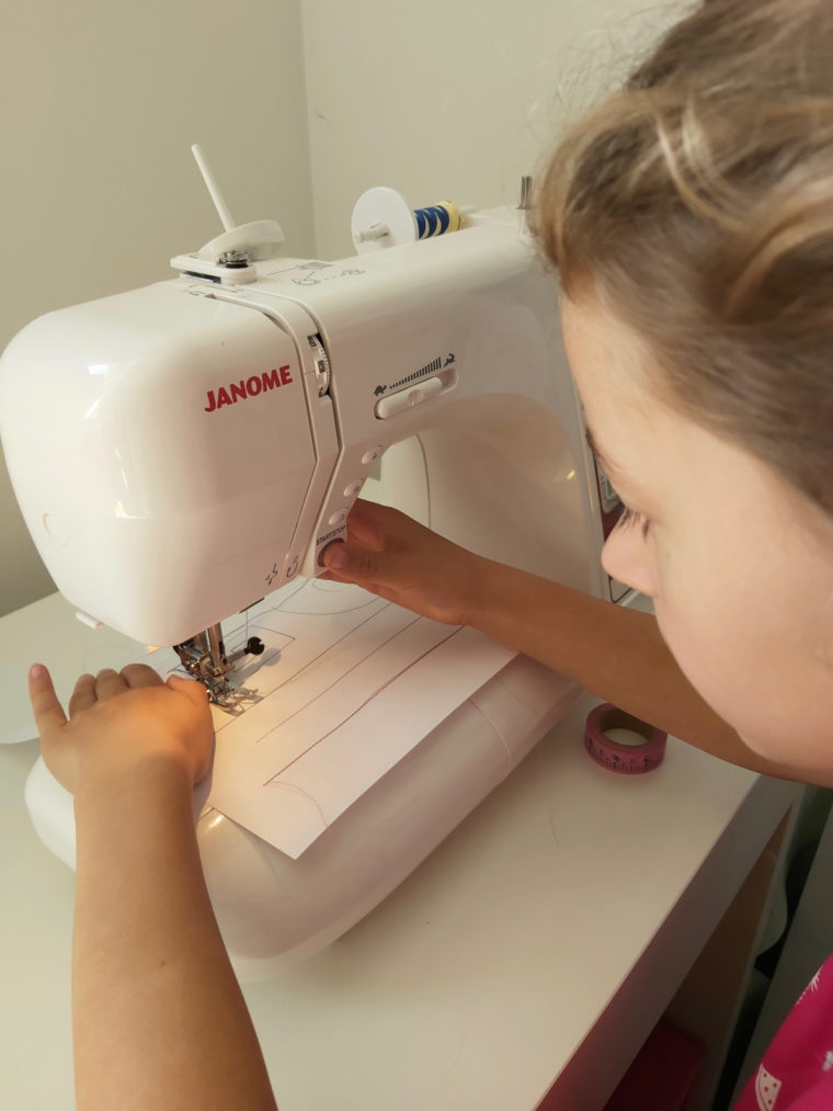 Teach a child to sew with our free Lazy Days Skirt pattern.