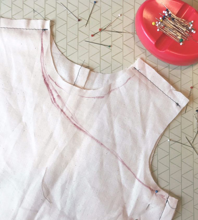 Darcy walks us through the process of making her one-shouldered Building Block Dress.