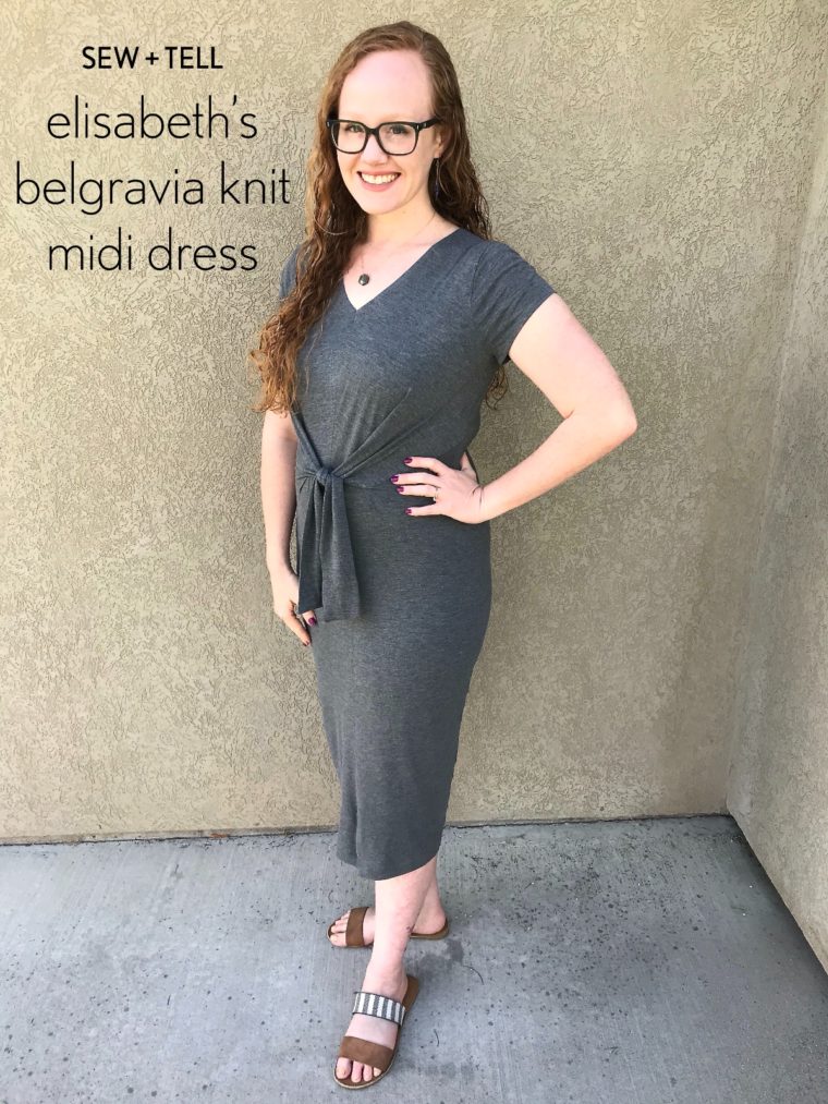 Elisabeth shows off her new Belgravia Knit Dress, which she modified to a stylish midi length.