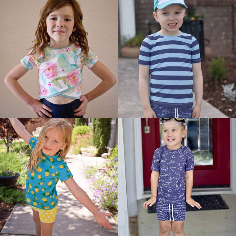 Check out our list of great patterns for sewing kids' swimwear.