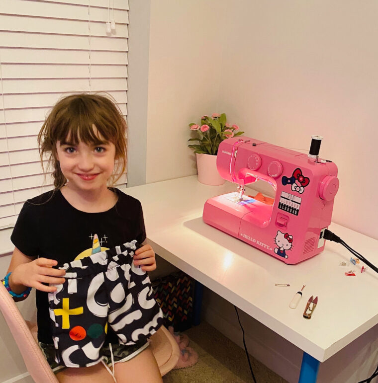 Teaching a child to sew is rewarding and educational.