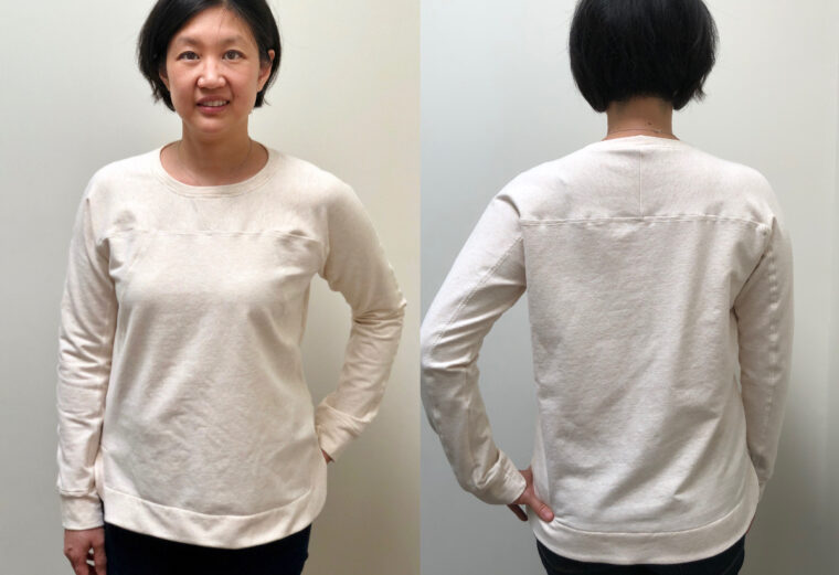 DIY seamed sweatshirt sewing pattern.