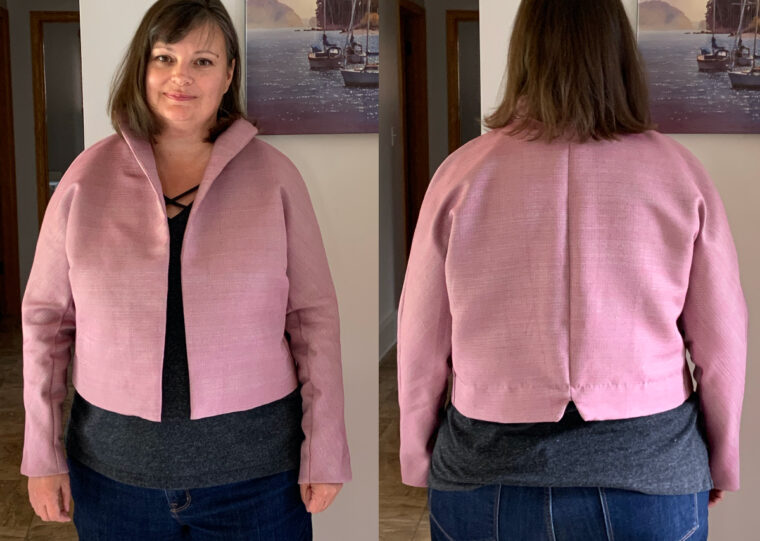 DIY cropped jacket sewing pattern.
