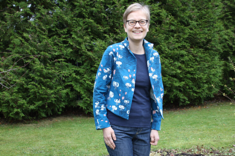 Sew a chic DIY jacket with the Yanaka Jacket sewing pattern.
