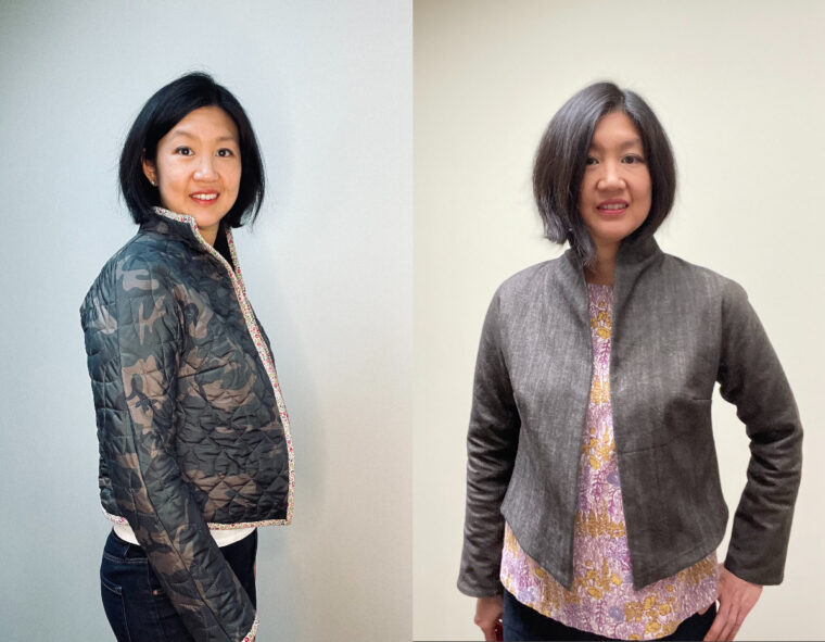 Erica made two DIY cropped jackets from the Yanaka Jacket pattern.