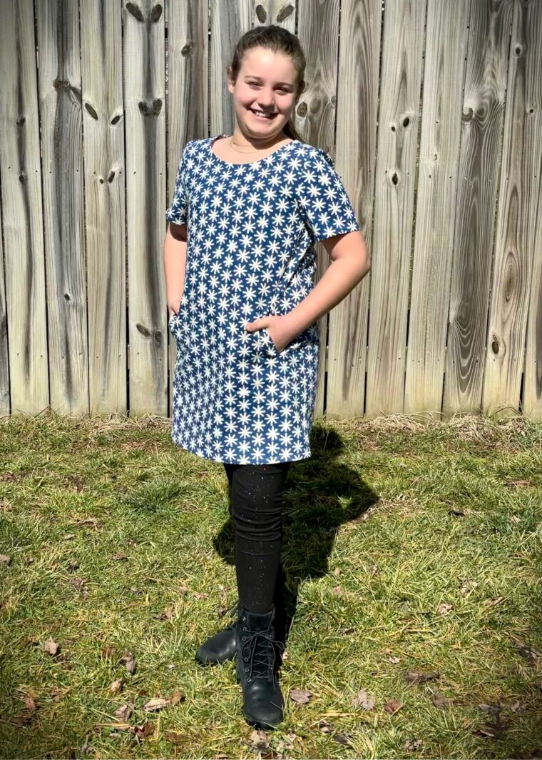 Debbie sewed a tween dress with our sewing pattern.