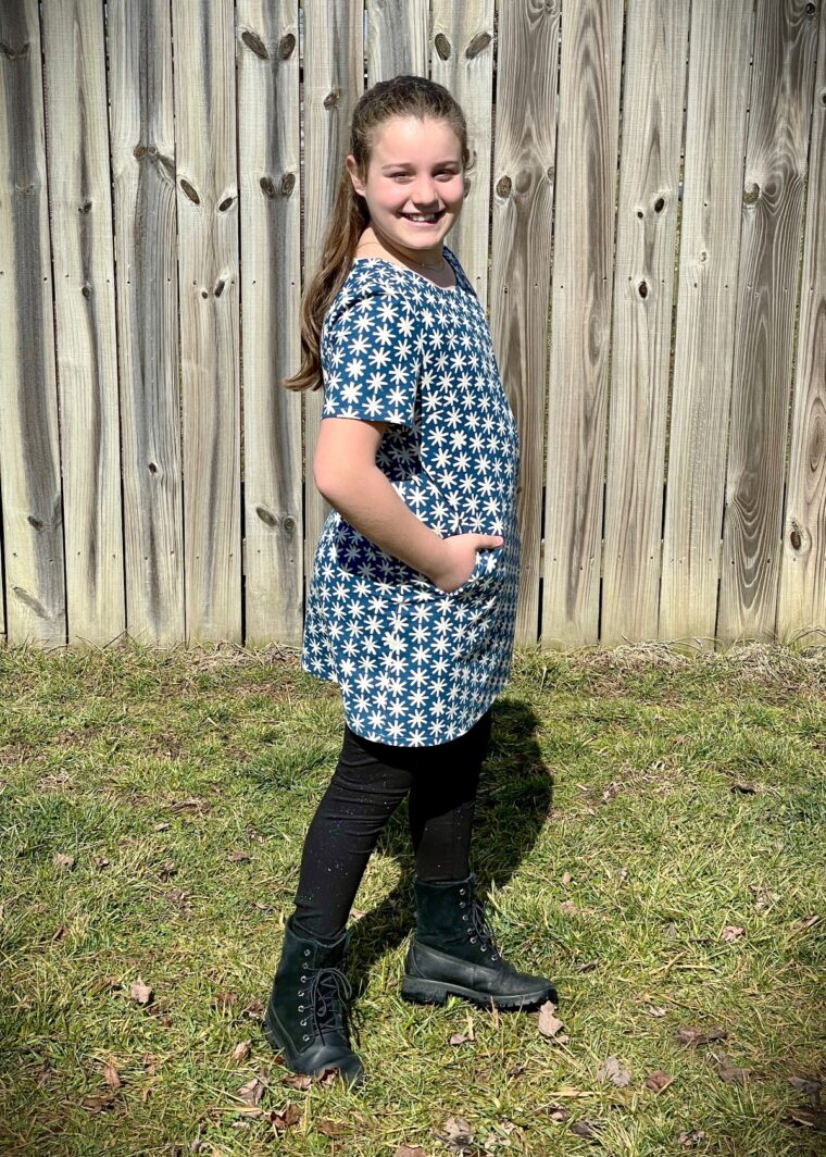 Debbie sewed a tween dress with our sewing pattern.