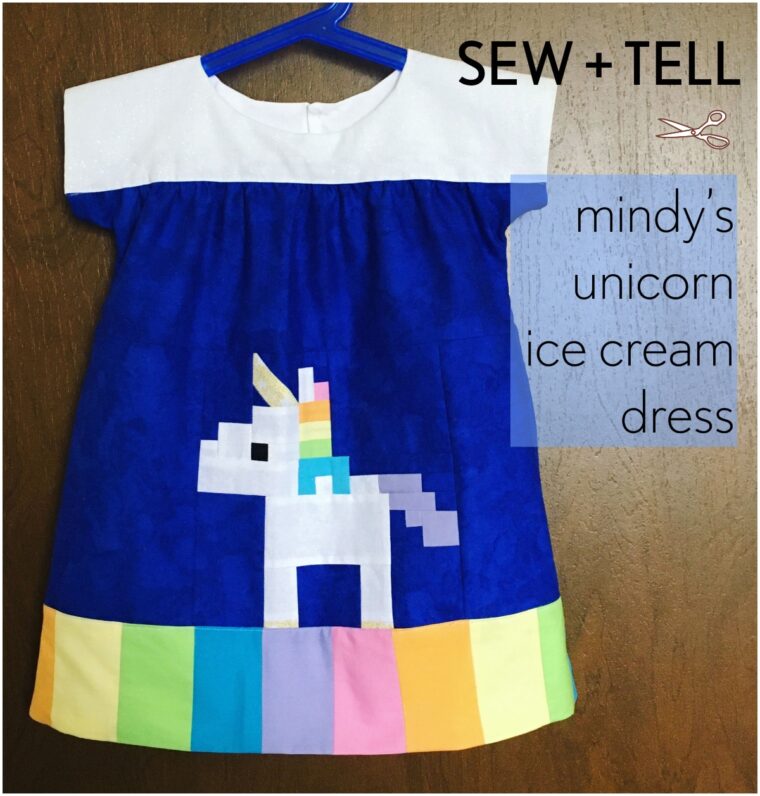 Learn how Mindy used a quilt block in this sweet baby dress.