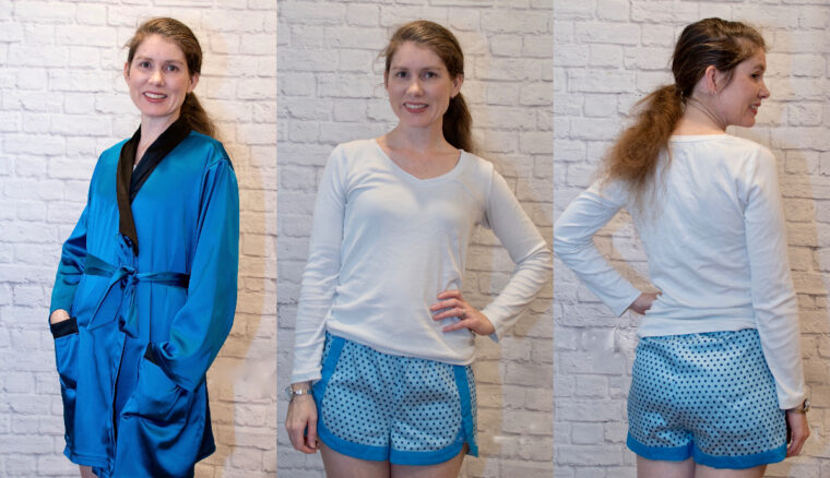 Tester versions of the new Wynwood Robe + Sleep Shorts pattern.