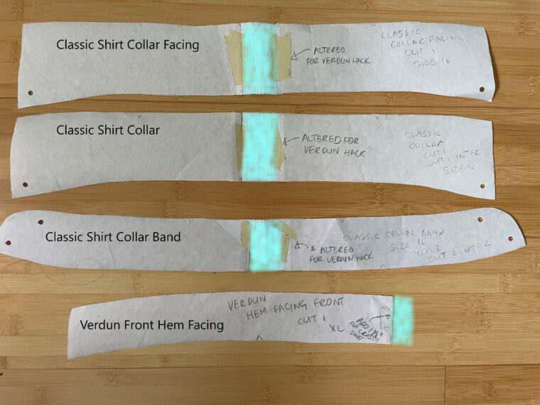 tutorial to add a button placket to the verdun woven t-shirt pattern