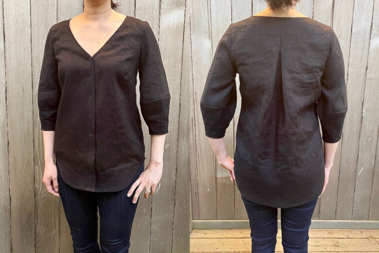 Tester versions of our new Geneva Blouse pattern. 