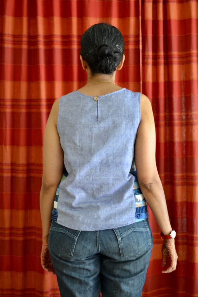 Easy woven tank to sew.