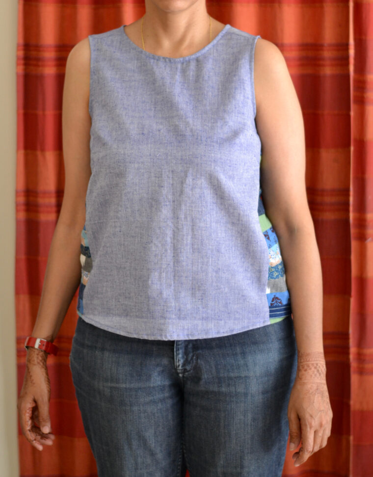 Easy sleeveless blouse to sew.