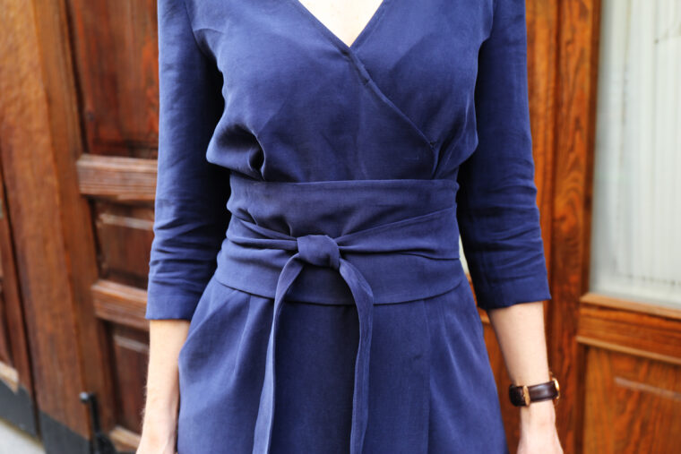 Liesl's navy blue viscose Saint Germain City Stroll Terrace mashup