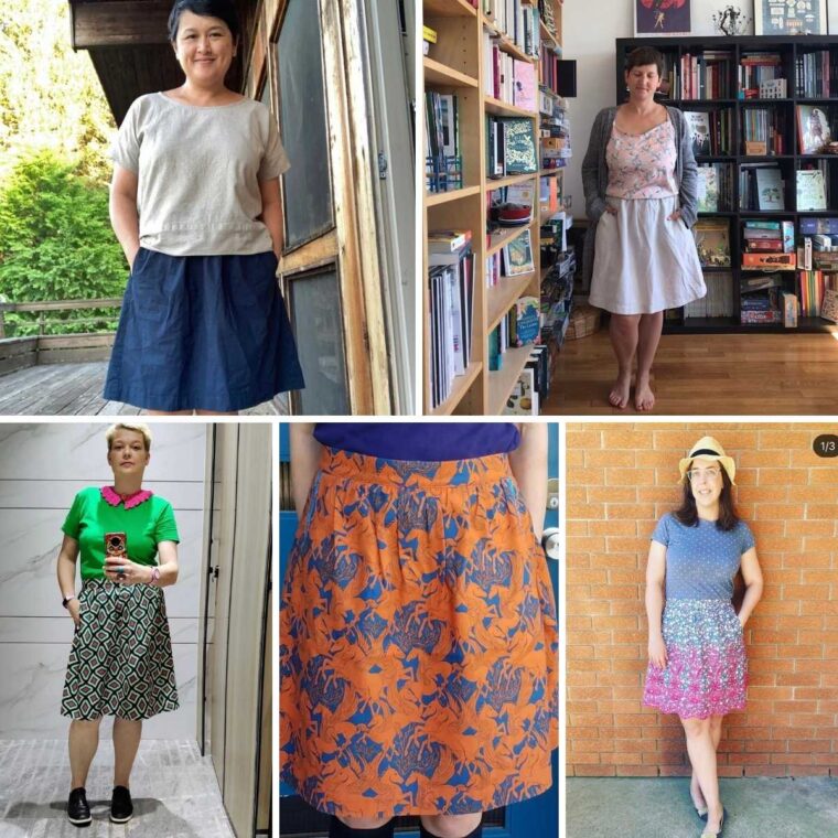 A round up of all the Liesl + Co Everyday Skirts worn in Me Made May 2022