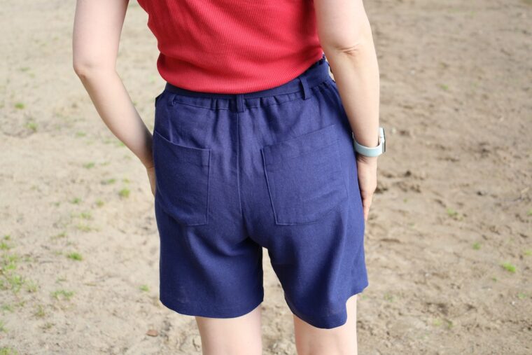 Liesl + Co Lisboa Shorts in Blue Linen