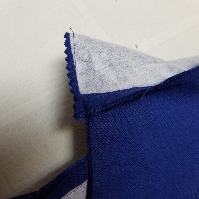 Detail of waistband stitching