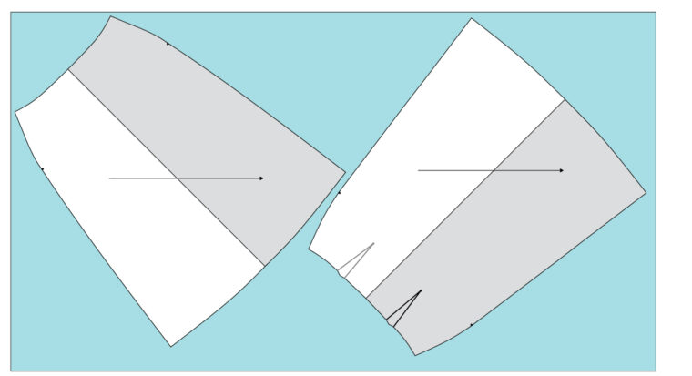 Garibaldi bias slip skirt pattern pieces for cutting