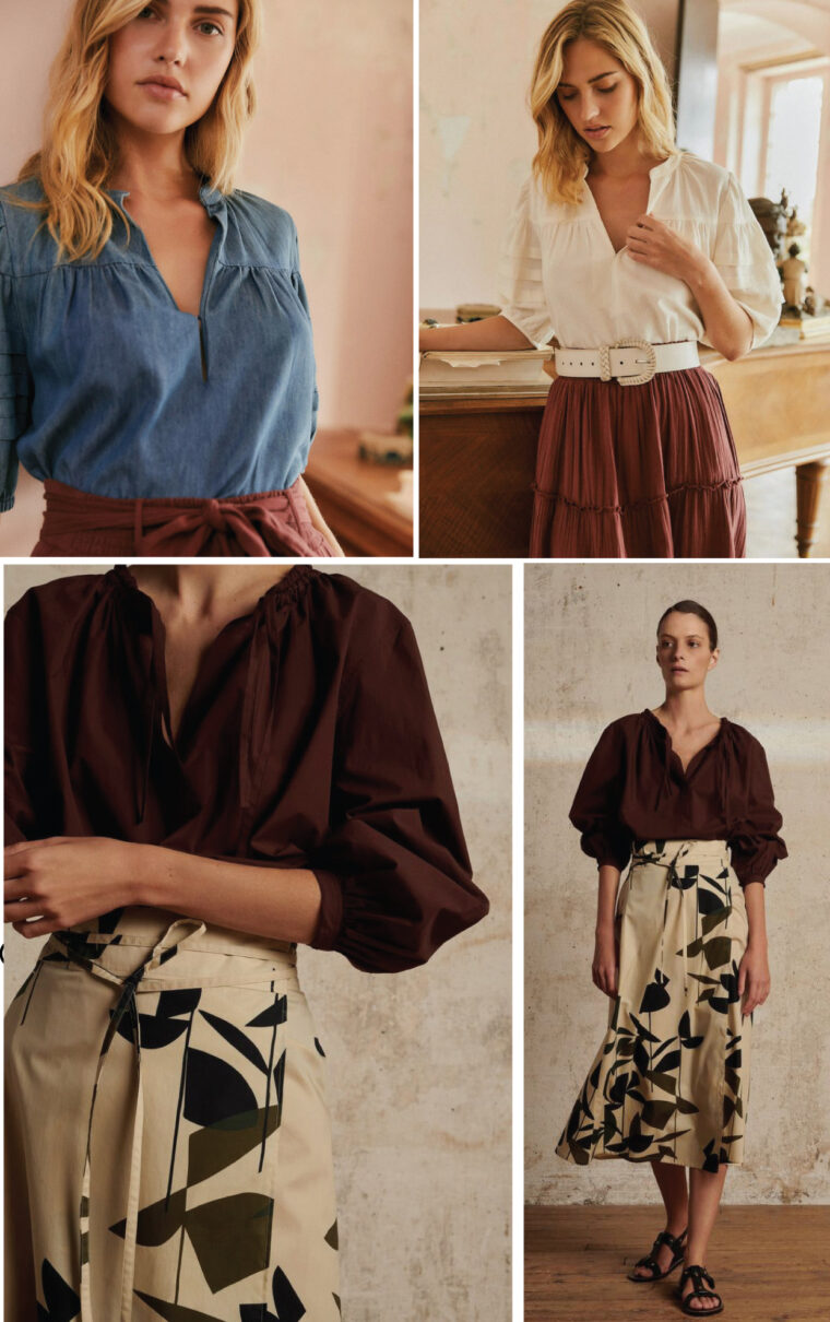 styling and fabric ideas for the new Liesl + Co Positano Blouse + Dress sewing pattern