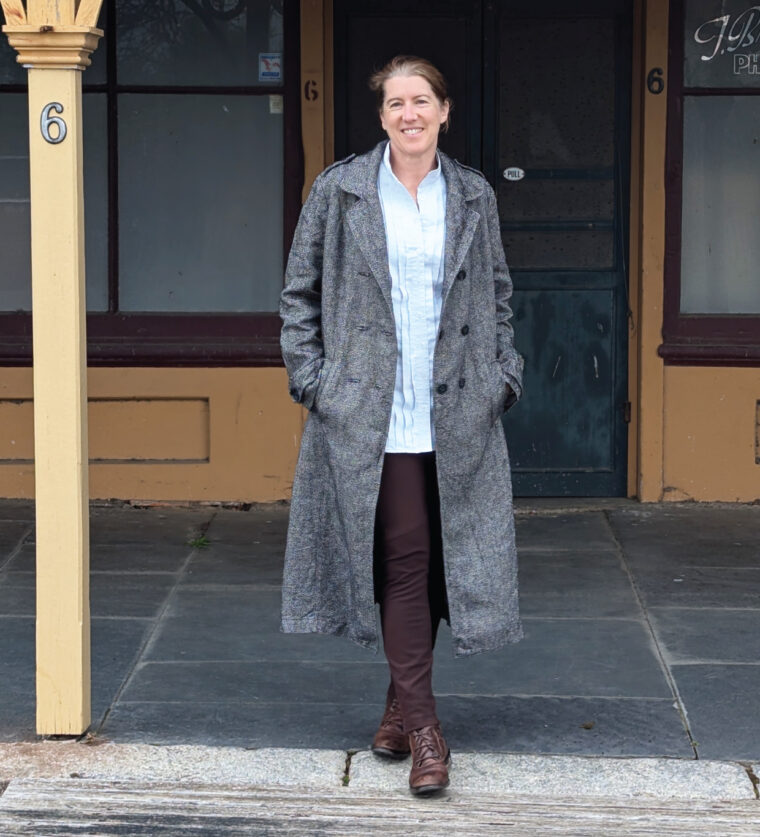 Shelley's terrific linen Prado Trench Coat