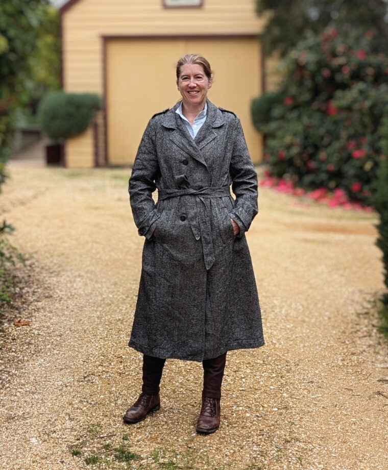 Shelley's terrific linen Prado Trench Coat