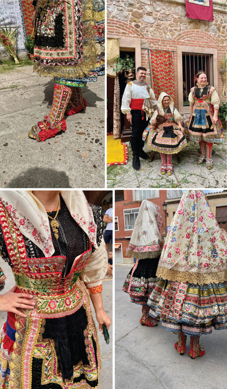 the spectacular traditional costume of Lagartera on the occasion of Corpus Christi