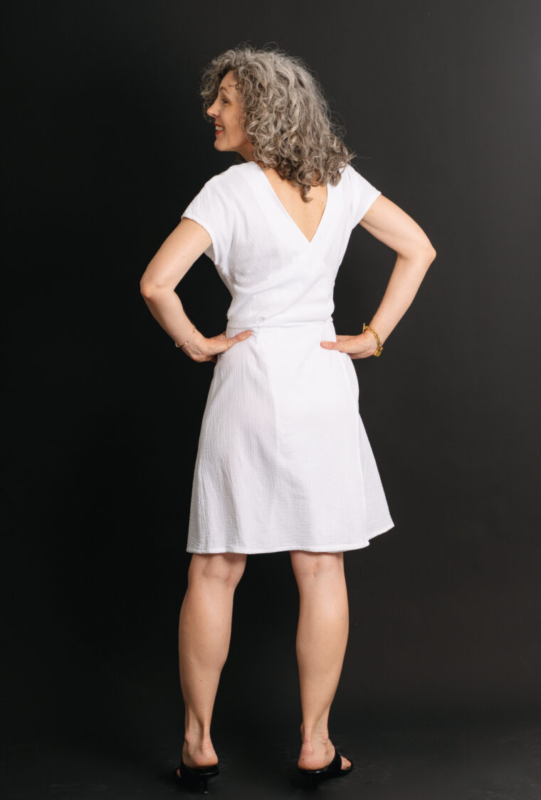 white cotton gauze Chacarita Wrap Dress