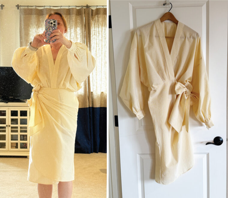 Liesl + Co Copenhagen Wrap Dress sewing pattern sewn by our testers