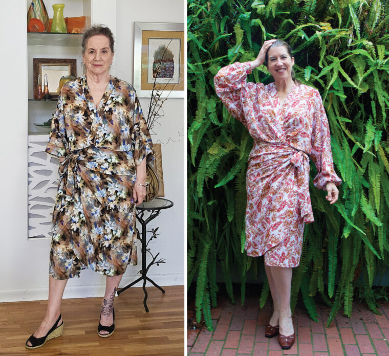 Liesl + Co Copenhagen Wrap Dress sewing pattern sewn by our testers