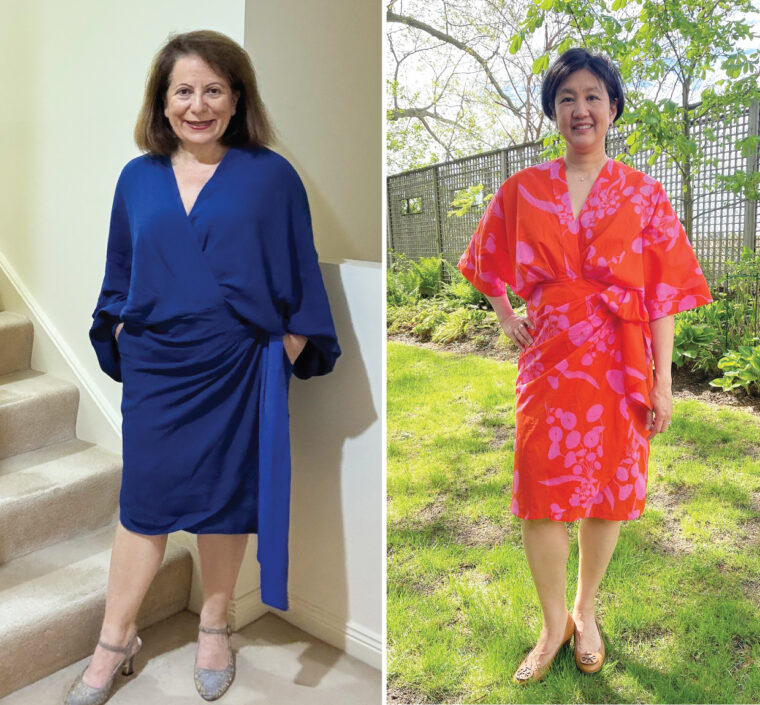 Liesl + Co Copenhagen Wrap Dress sewing pattern sewn by our testers