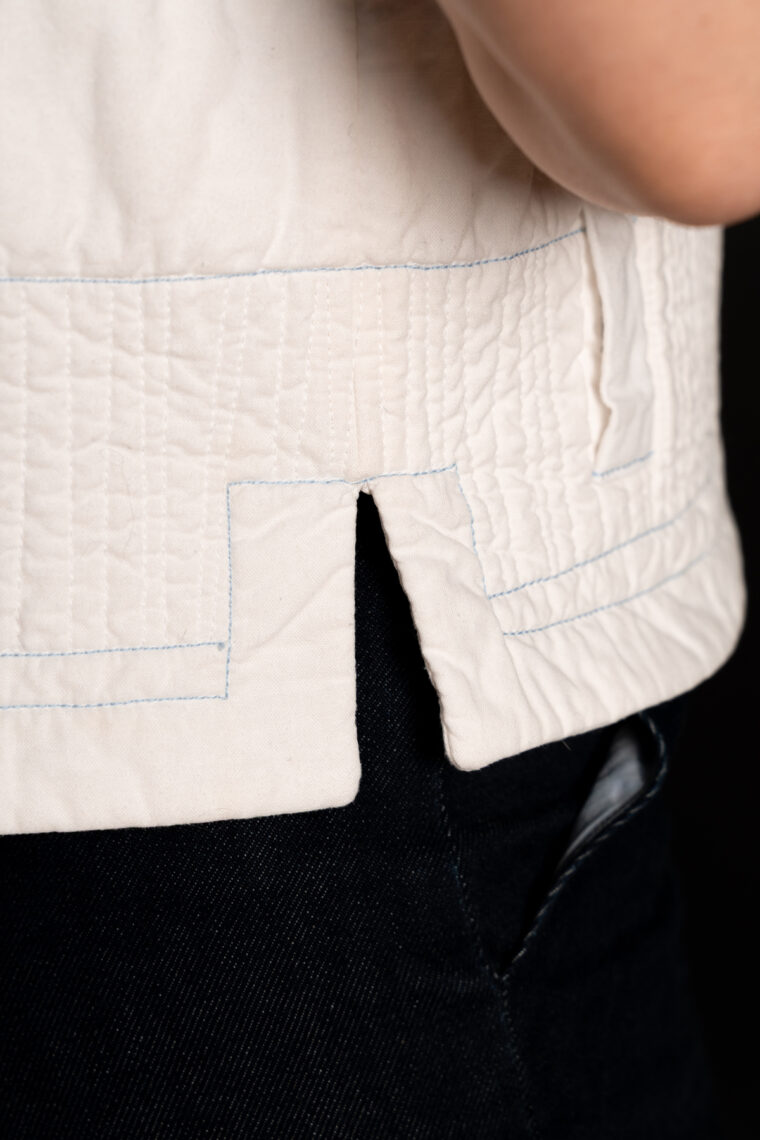 Liesl + Co Condesa Quilted Vest sewing pattern, side vents