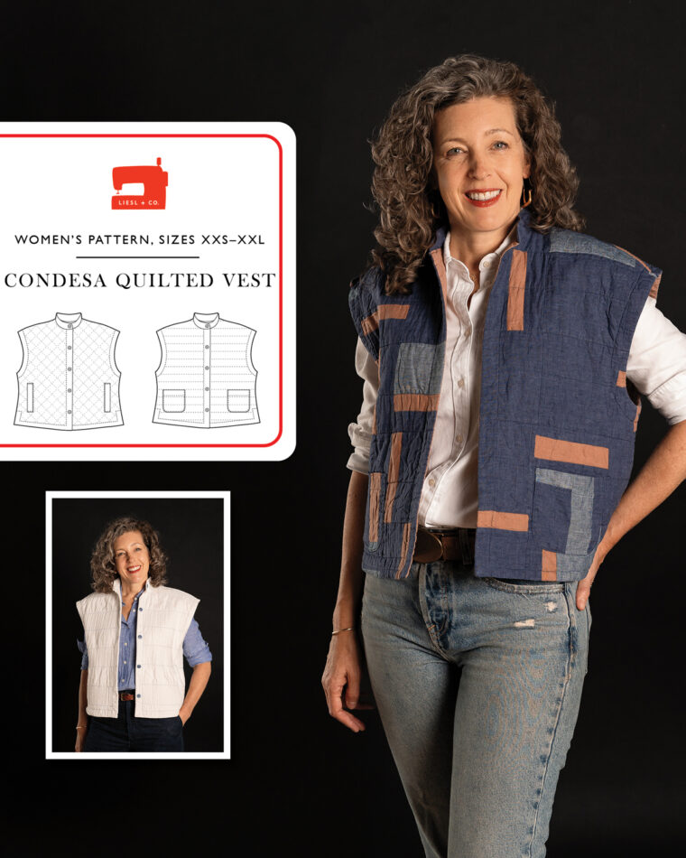 Liesl + Co Condesa Quilted Vest sewing pattern