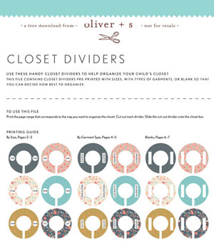 Oliver + S Closet Dividers