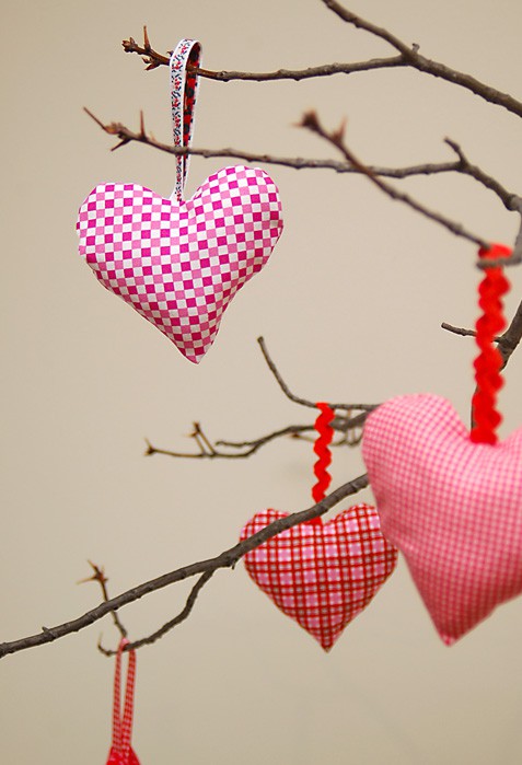 How to Sew Valentine's Day Ornament Heart ornament pattern Fabric heart sewing PDF pattern Valentine fabric heart ornament
