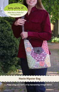 digital hexie hipster bag sewing pattern