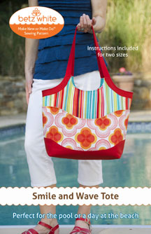 digital smile and wave tote sewing pattern