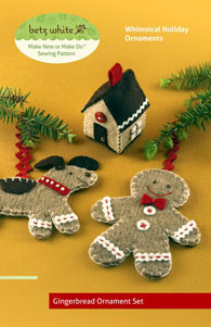 digital gingerbread ornament set sewing pattern