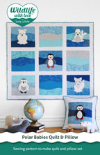 digital polar babies quilt + pillow sewing pattern
