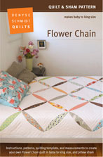 digital flower chain quilt + sham pattern