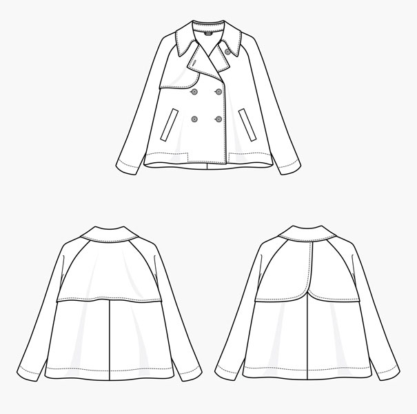 Digital Cortland Trench Sewing Pattern | Shop | Oliver + S