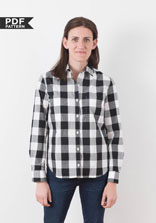 digital archer button up shirt sewing pattern
