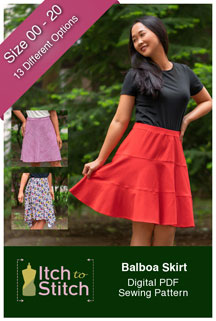 digital balboa skirt sewing pattern