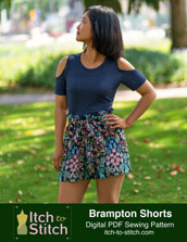 digital brampton shorts sewing pattern
