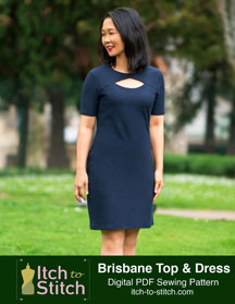 digital brisbane top + dress sewing pattern
