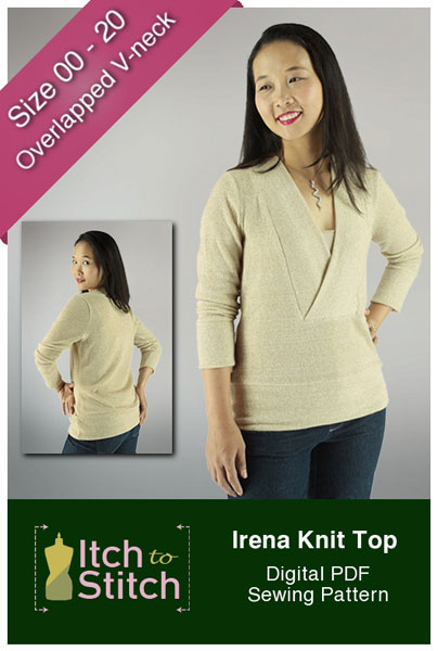 digital irena knit top sewing pattern